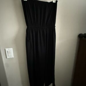 Express Black Strapless Jumpsuit
